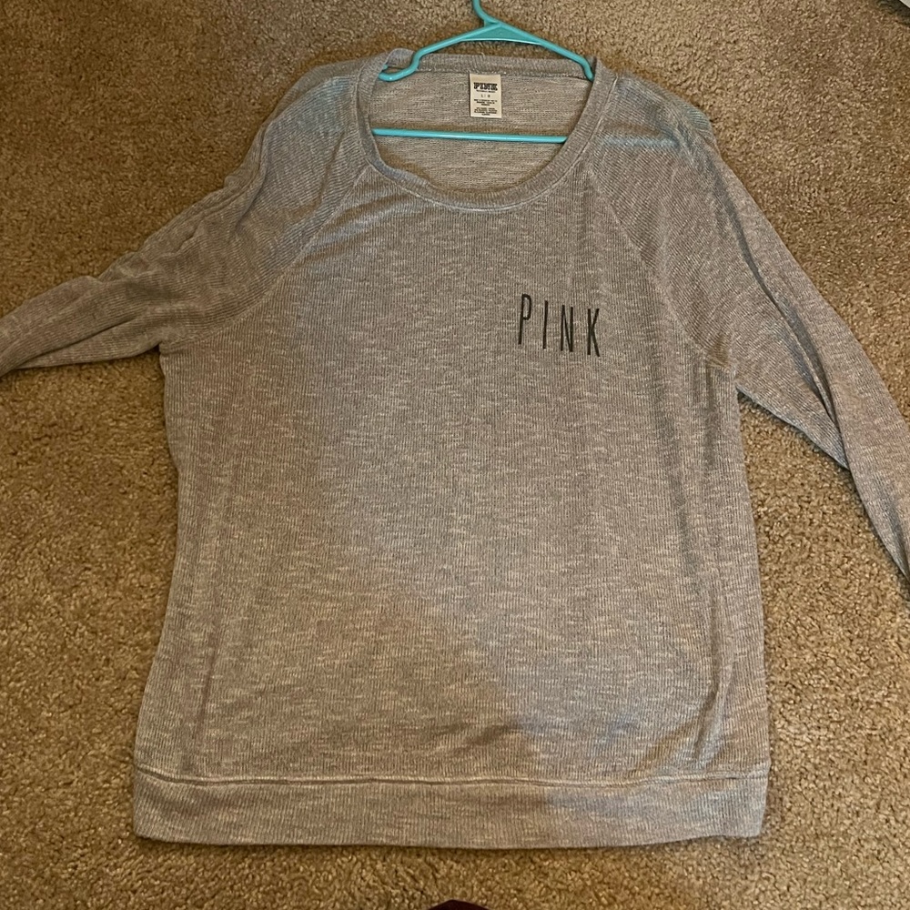 Grey mesh oversized long sleeve